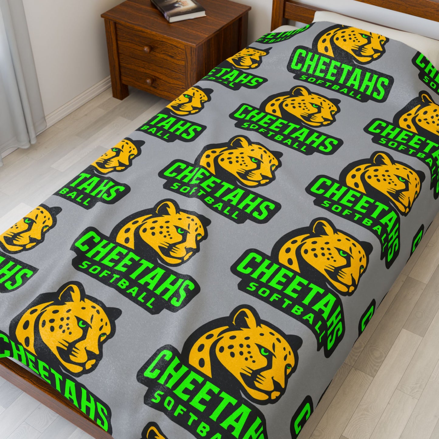 Cheetahs Softball Plush Blanket | Cozy Spirit Wear Throw, Game Day Essential, Free Shipping