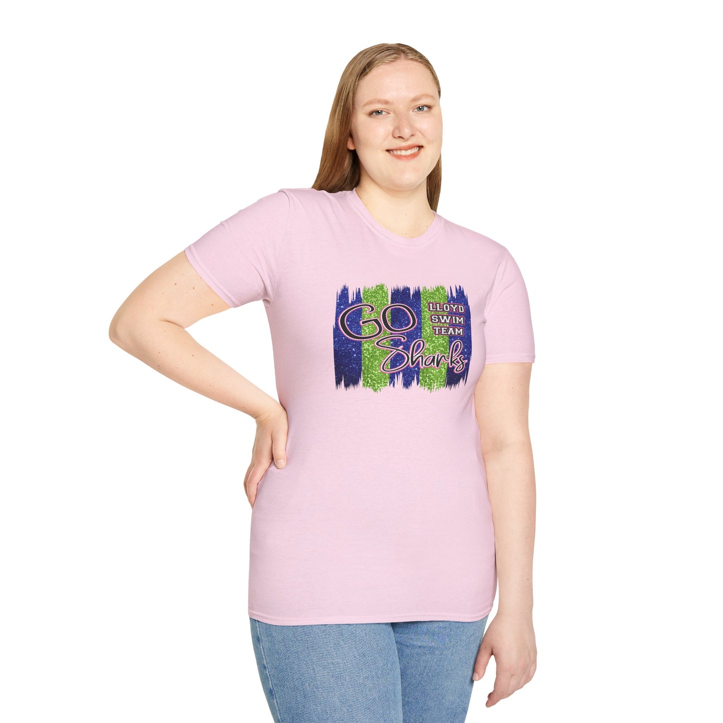 Adult Unisex T-Shirt - Go Sharks - Lloyd Swim Team