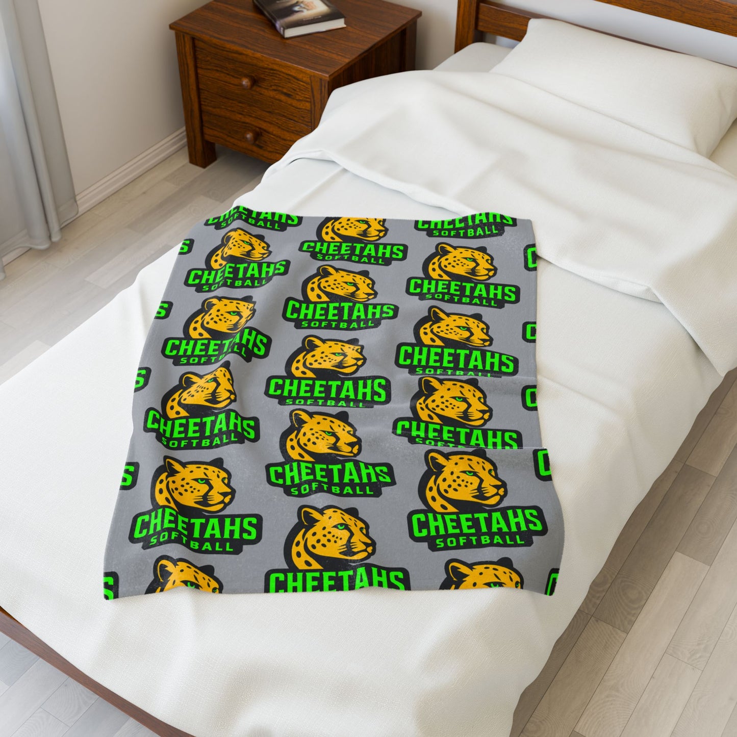 Cheetahs Softball Plush Blanket | Cozy Spirit Wear Throw, Game Day Essential, Free Shipping