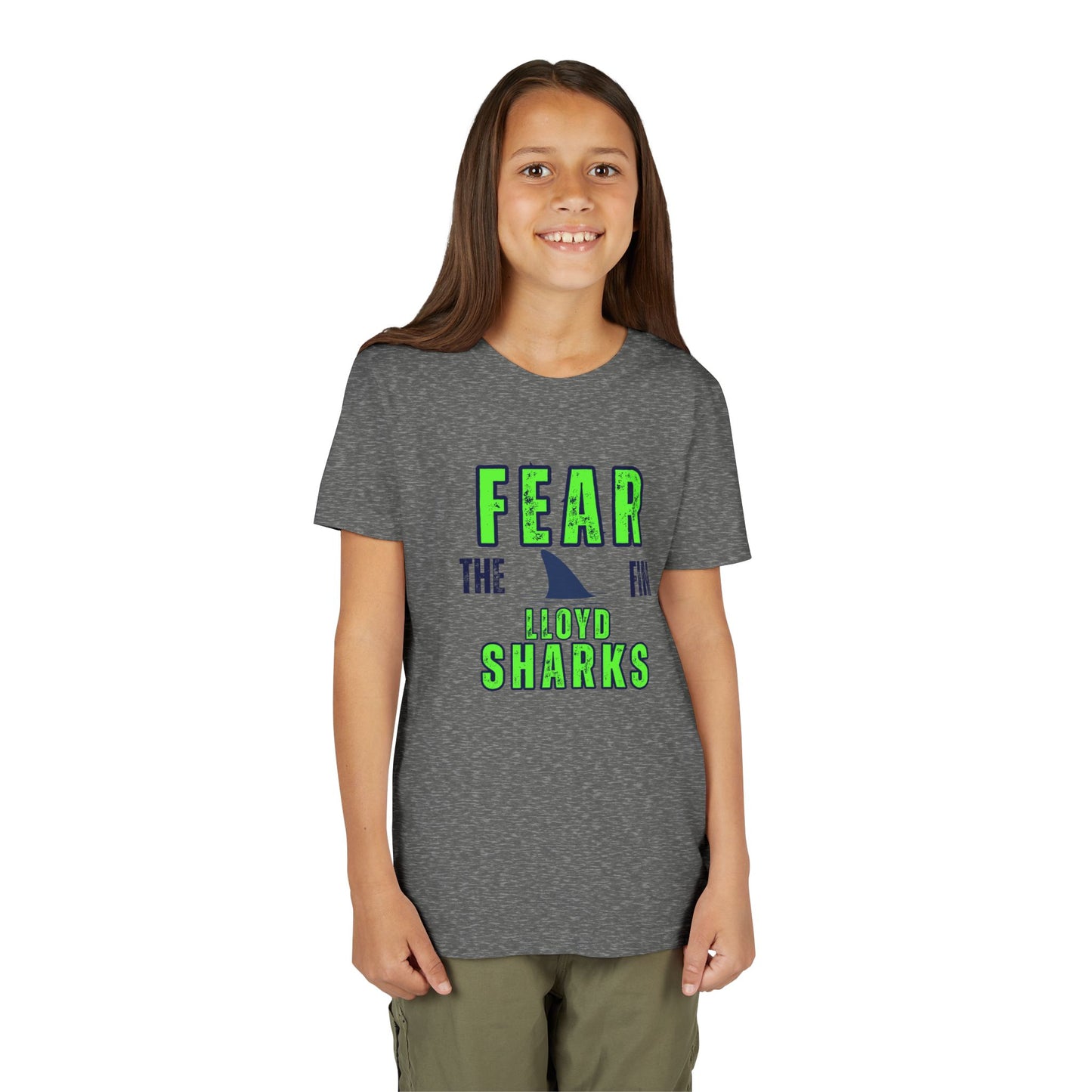 Youth T-Shirt - Fear The Fin - Lloyd Swim Team