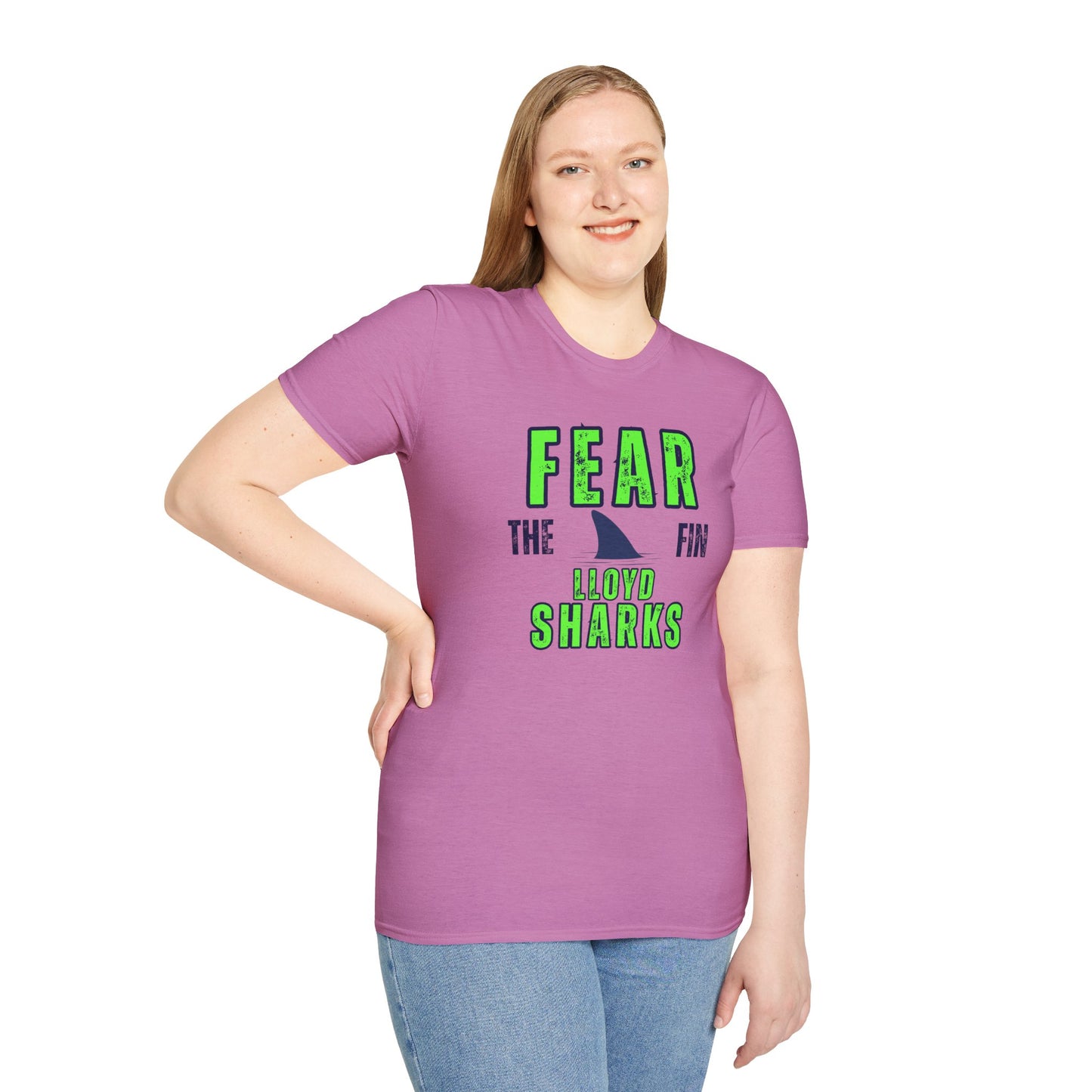 Adult Unisex T-Shirt - Fear The Fin - Lloyd Swim Team