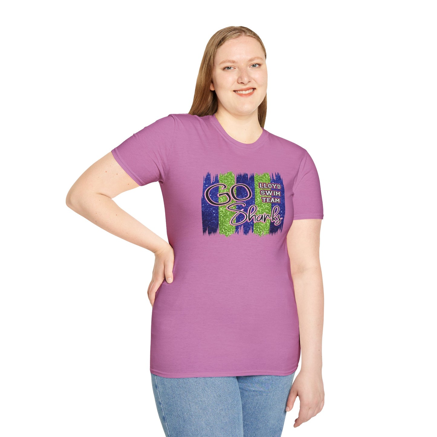Adult Unisex T-Shirt - Go Sharks - Lloyd Swim Team