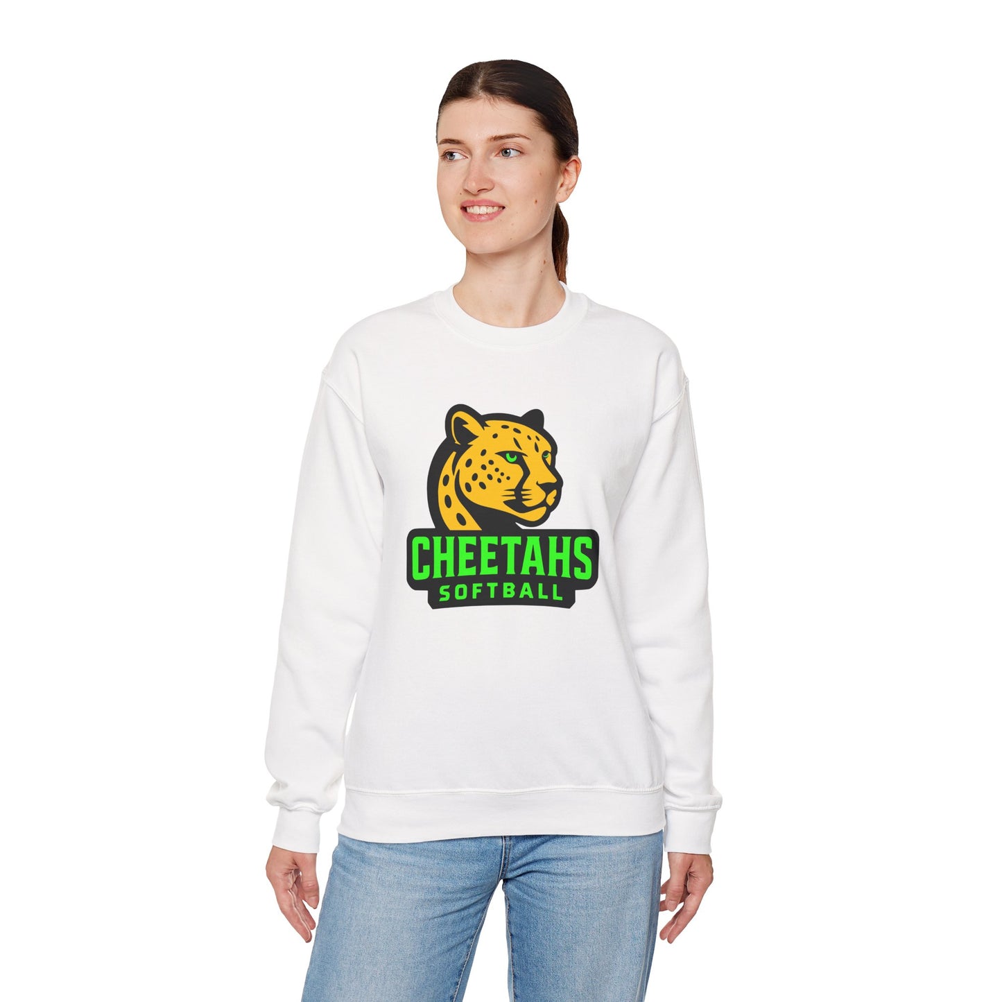 Cheetahs Softball Crewneck Sweatshirt | Unisex Spirit Wear, Cozy Game Day Gear, Free Shipping