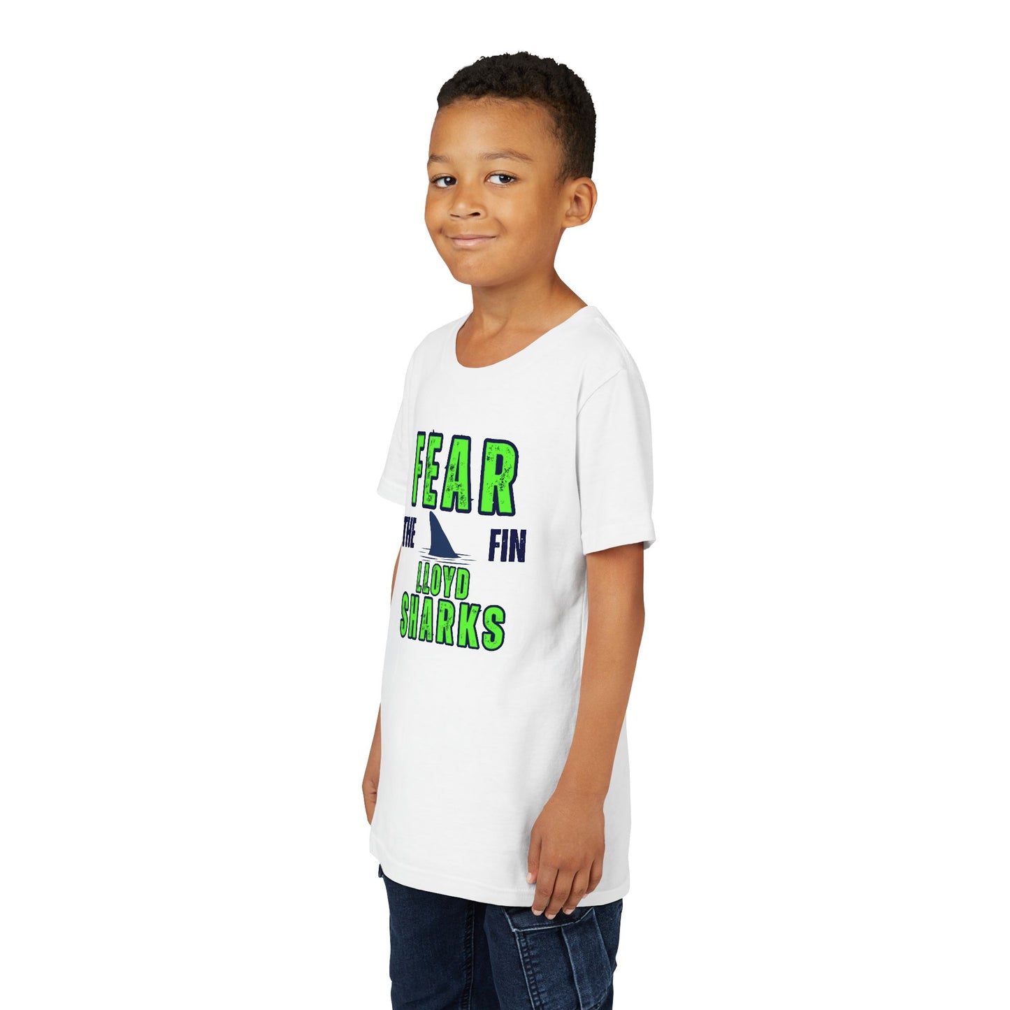 Youth T-Shirt - Fear The Fin - Lloyd Swim Team