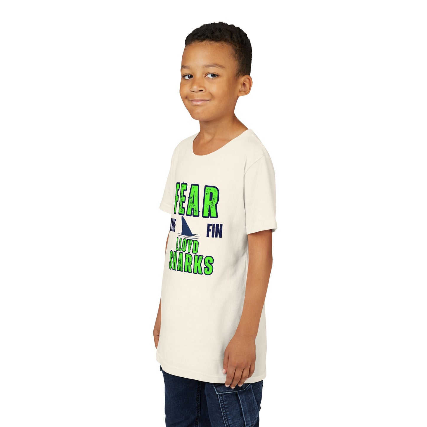 Youth T-Shirt - Fear The Fin - Lloyd Swim Team