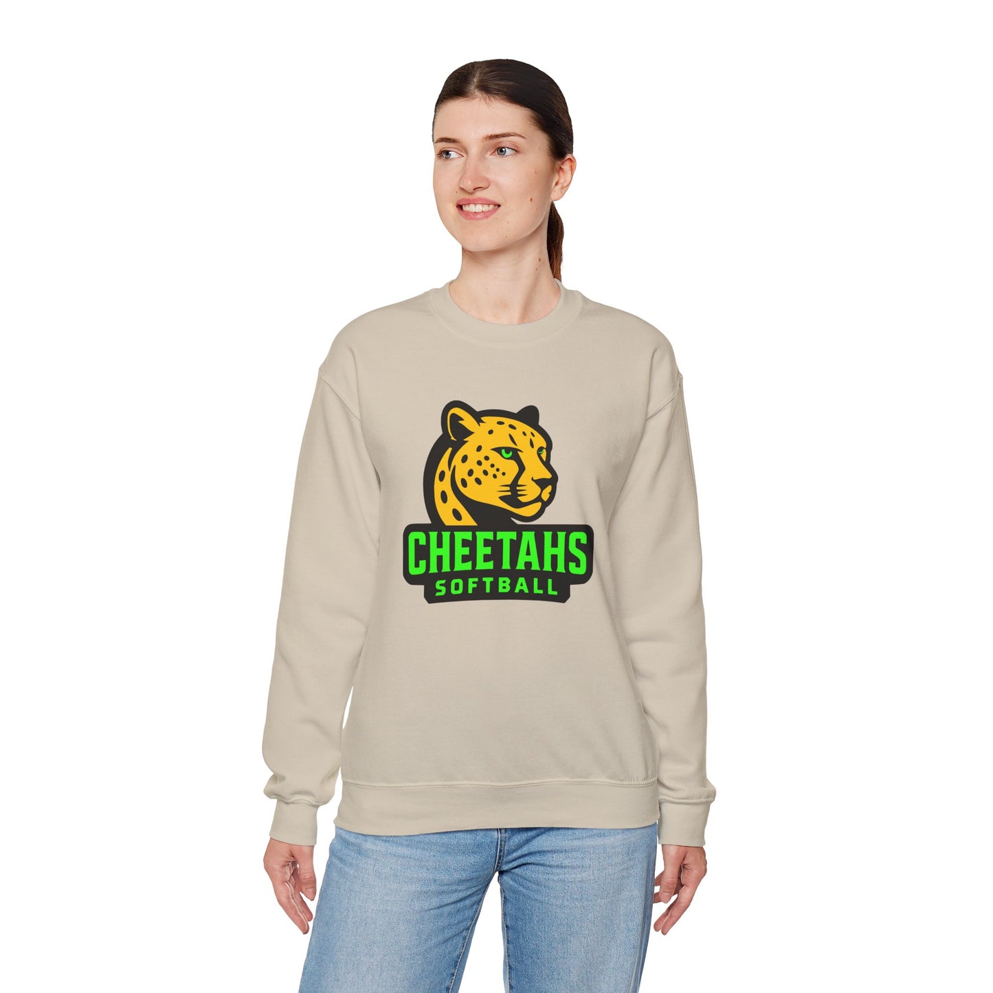 Cheetahs Softball Crewneck Sweatshirt | Unisex Spirit Wear, Cozy Game Day Gear, Free Shipping