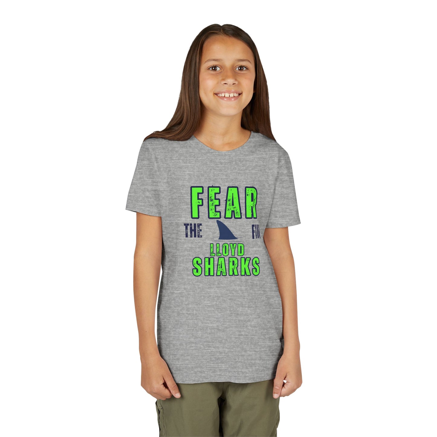 Youth T-Shirt - Fear The Fin - Lloyd Swim Team