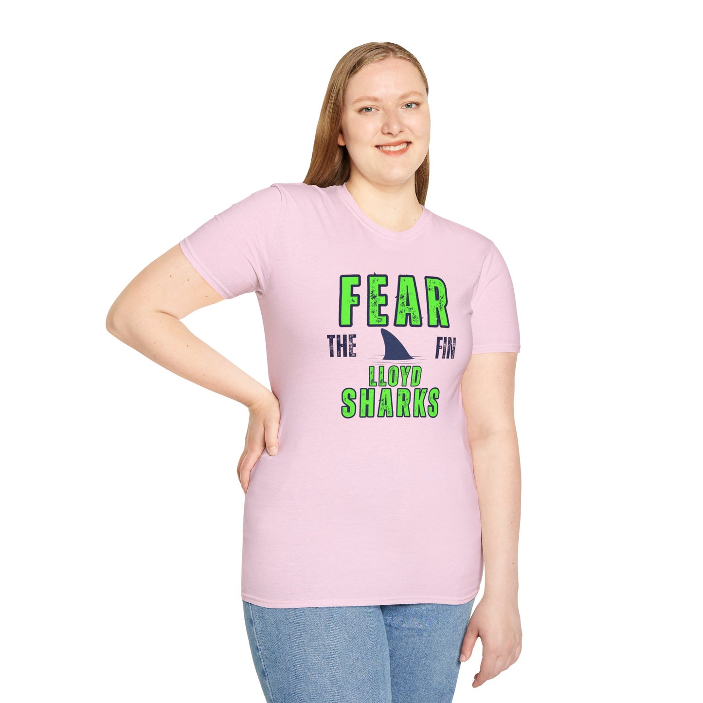 Adult Unisex T-Shirt - Fear The Fin - Lloyd Swim Team
