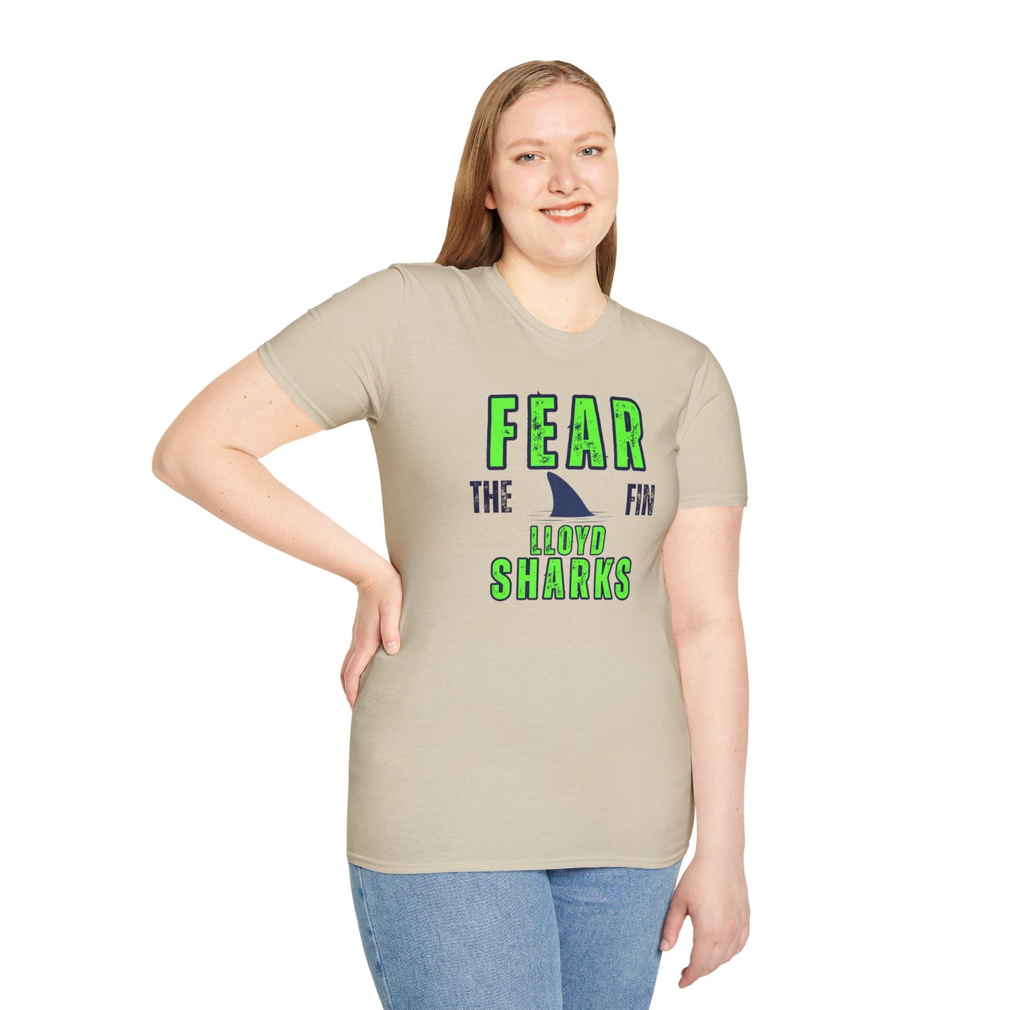 Adult Unisex T-Shirt - Fear The Fin - Lloyd Swim Team