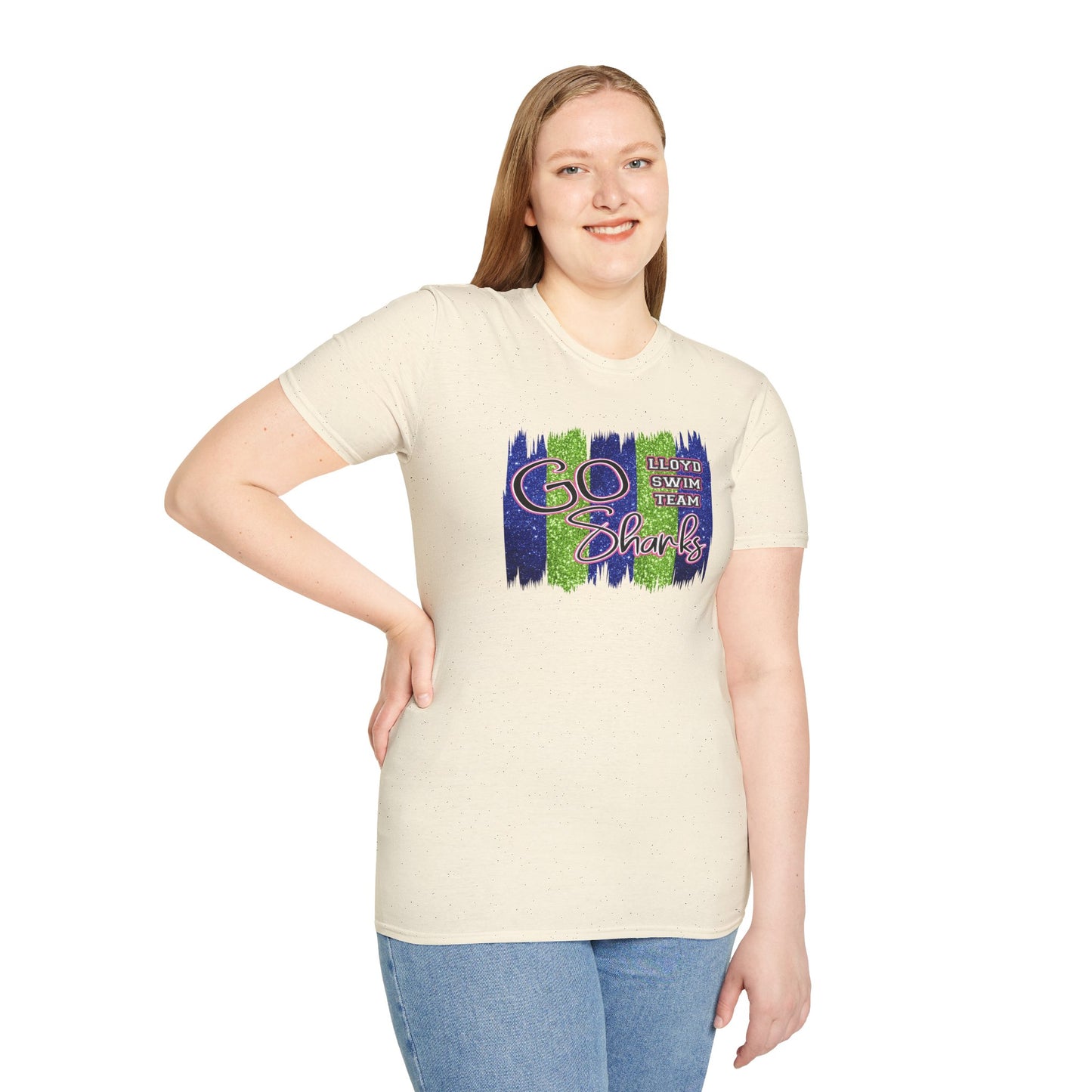 Adult Unisex T-Shirt - Go Sharks - Lloyd Swim Team