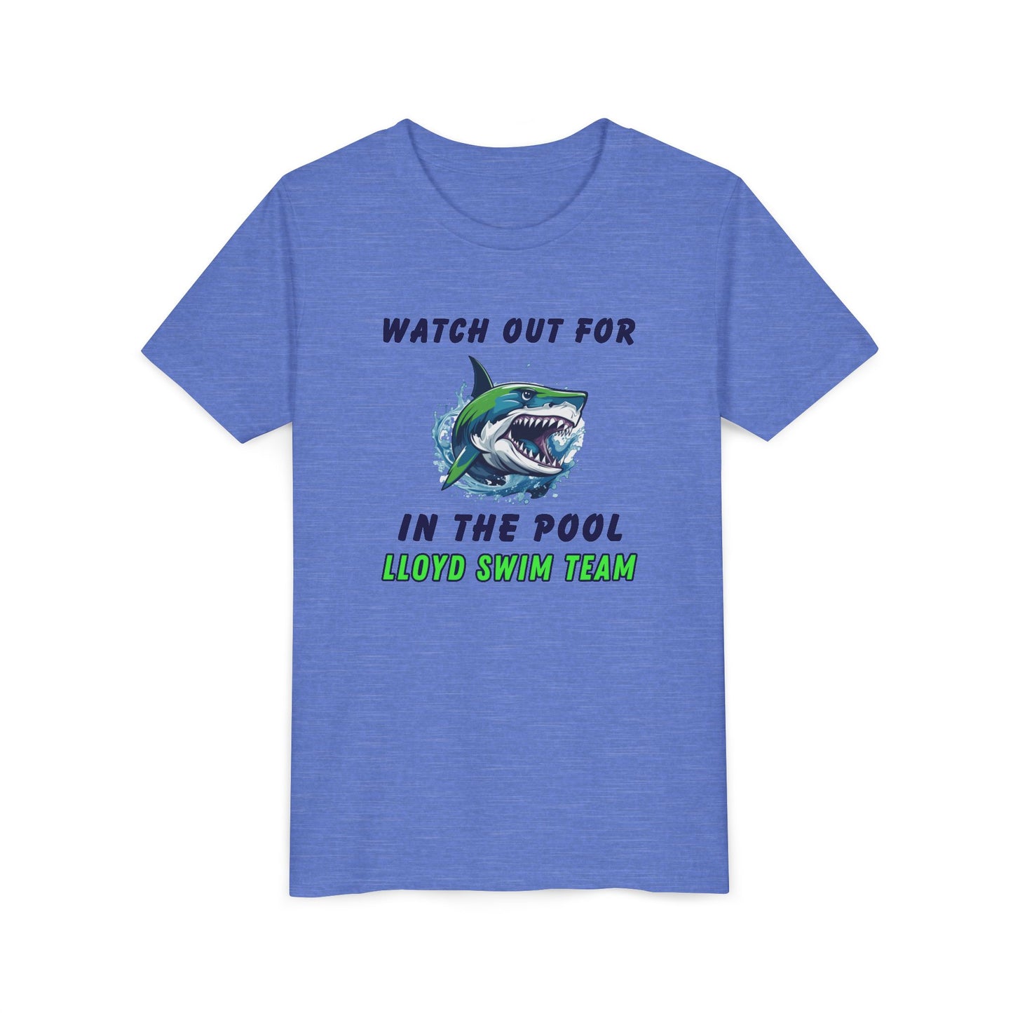Youth T-Shirt - Watch Out for Sharks - Lloyd Swim Team