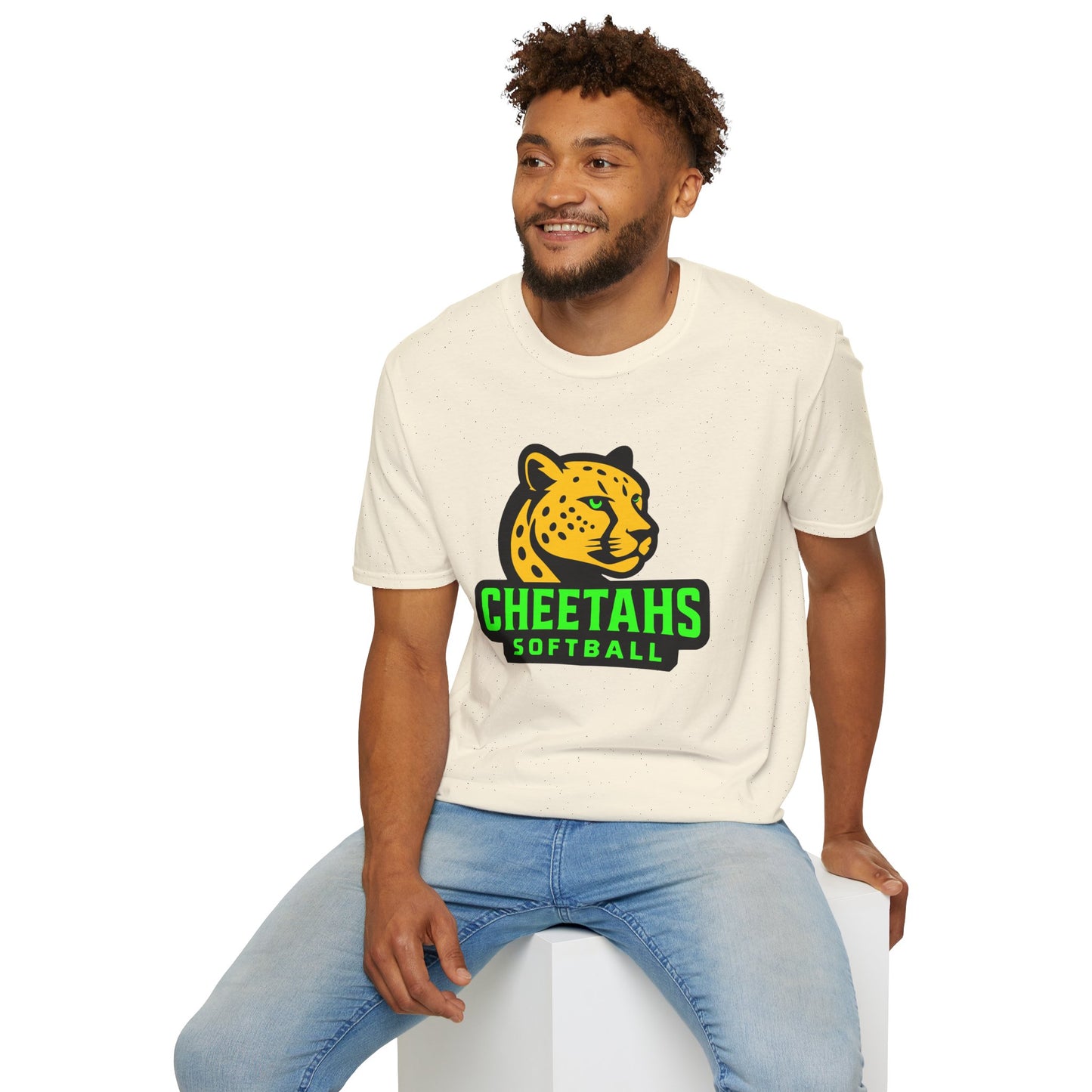 Cheetahs Softball Adult Unisex Softstyle T-Shirt | Casual Sports Apparel, Team Uniform, Gift for Athletes, Free Shipping