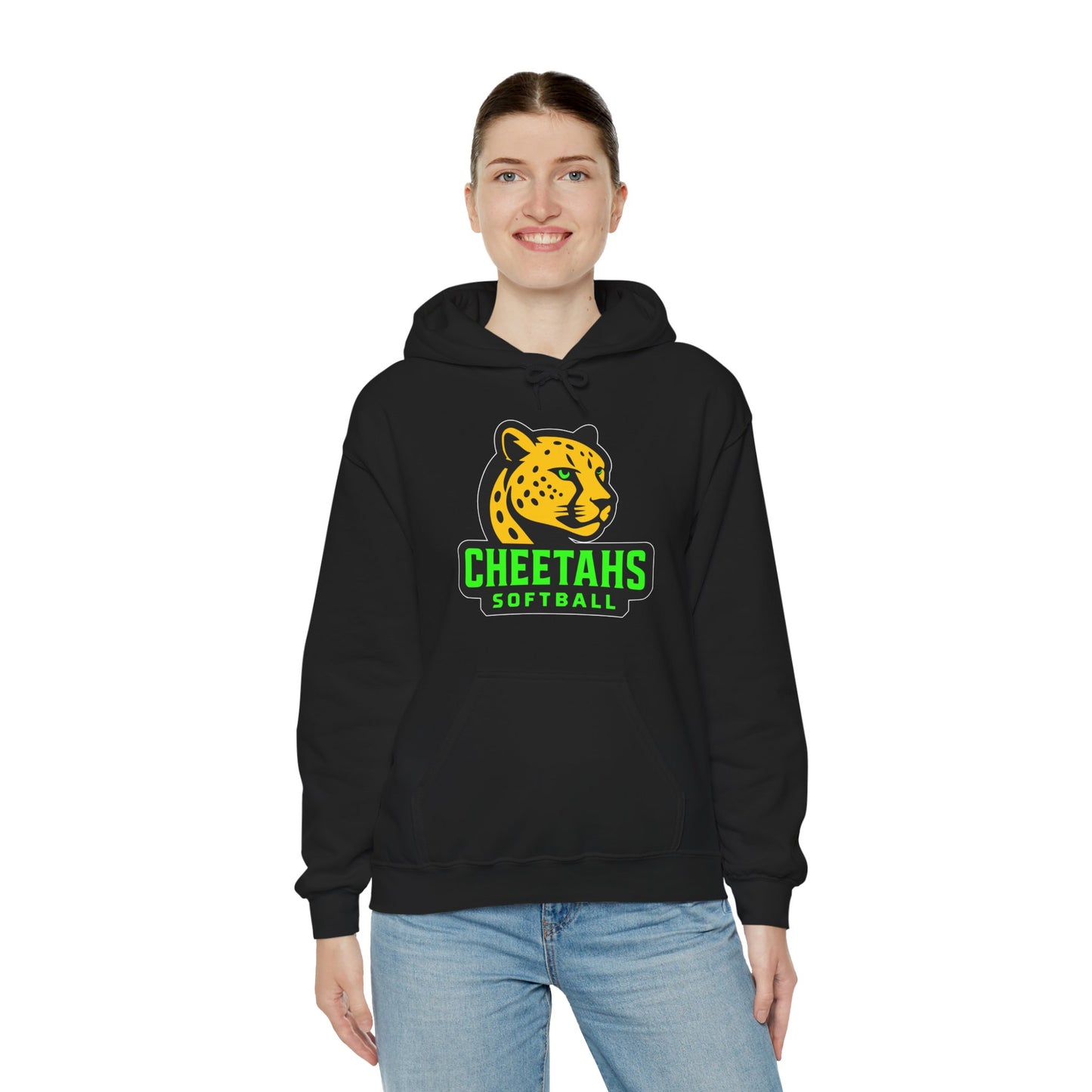 Cheetahs Softball Hoodie β Unisex Team Spirit Sweatshirt, Cozy Fan Gear | White Outline with Free Shipping