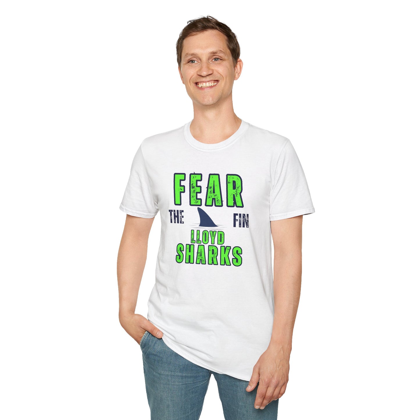 Adult Unisex T-Shirt - Fear The Fin - Lloyd Swim Team