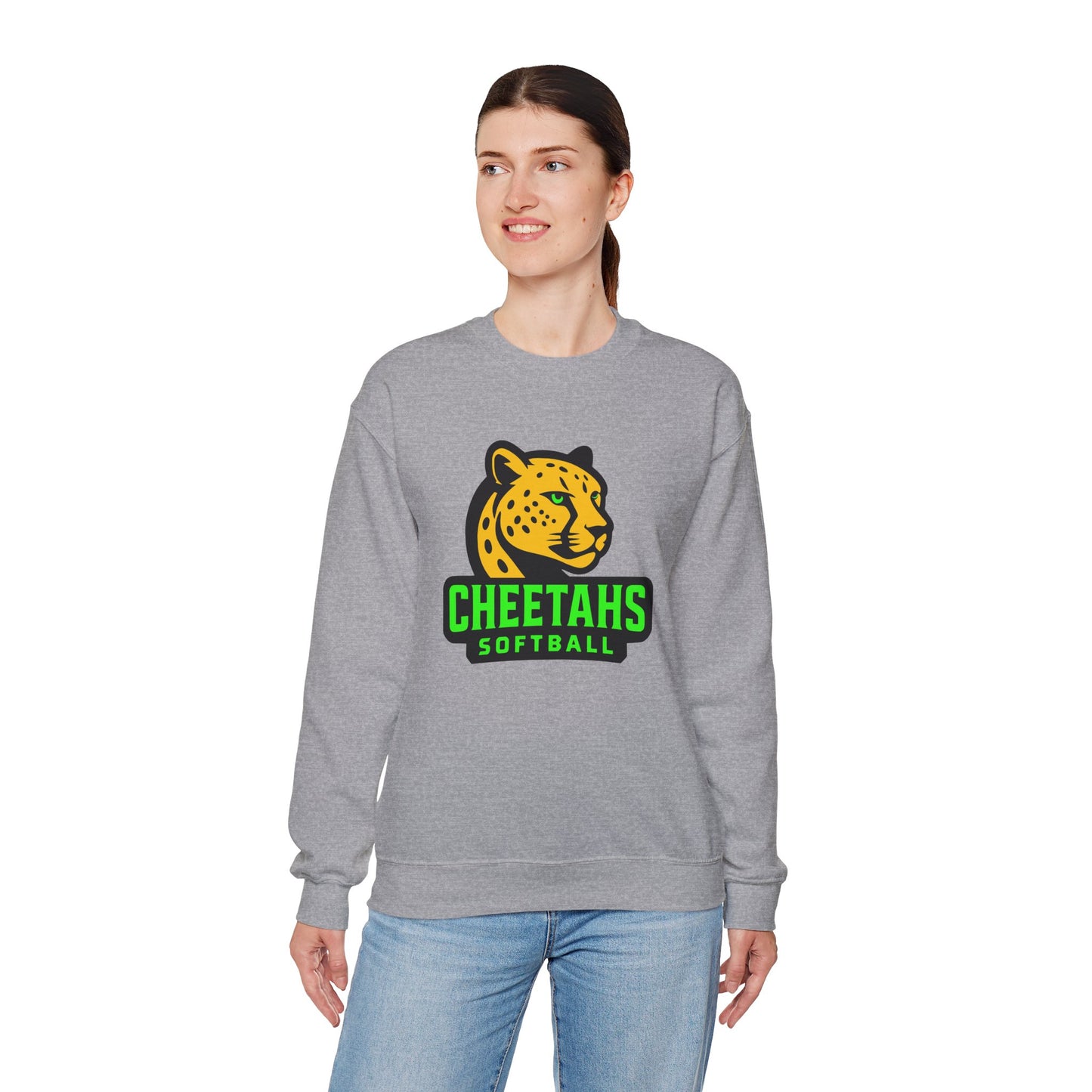 Cheetahs Softball Crewneck Sweatshirt | Unisex Spirit Wear, Cozy Game Day Gear, Free Shipping