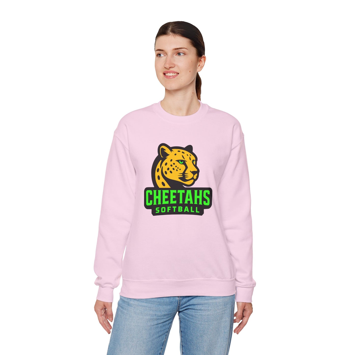 Cheetahs Softball Crewneck Sweatshirt | Unisex Spirit Wear, Cozy Game Day Gear, Free Shipping