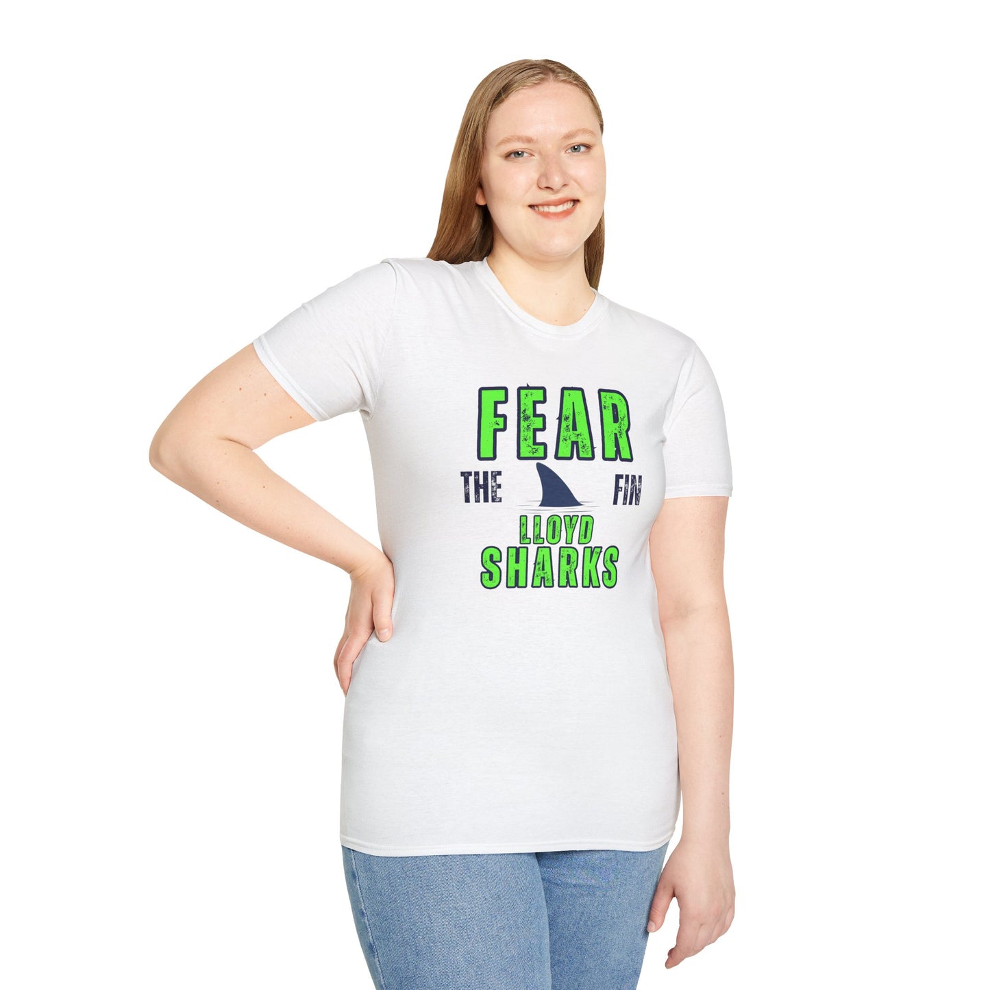 Adult Unisex T-Shirt - Fear The Fin - Lloyd Swim Team