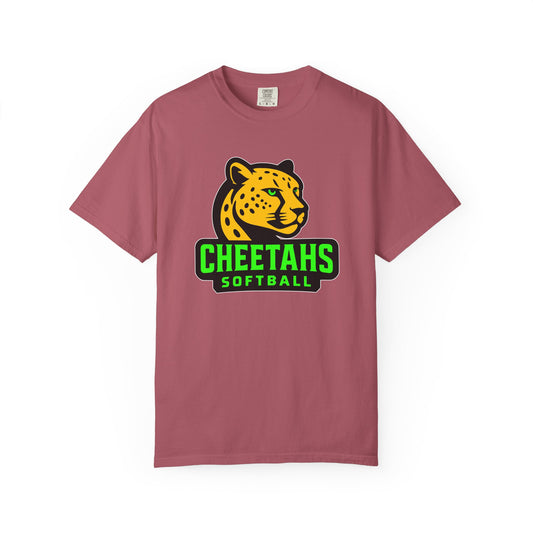 Cheetahs Softball Comfort Colors T-Shirt | Unisex Garment-Dyed Spirit Wear, Team Pride, Free Shipping