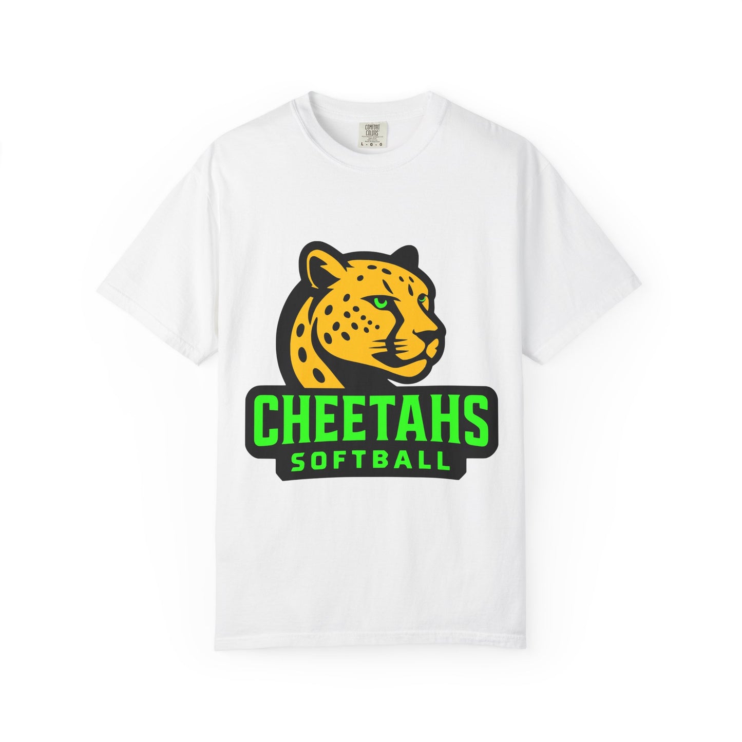 Cheetahs Softball Comfort Colors T-Shirt | Unisex Garment-Dyed Spirit Wear, Team Pride, Free Shipping