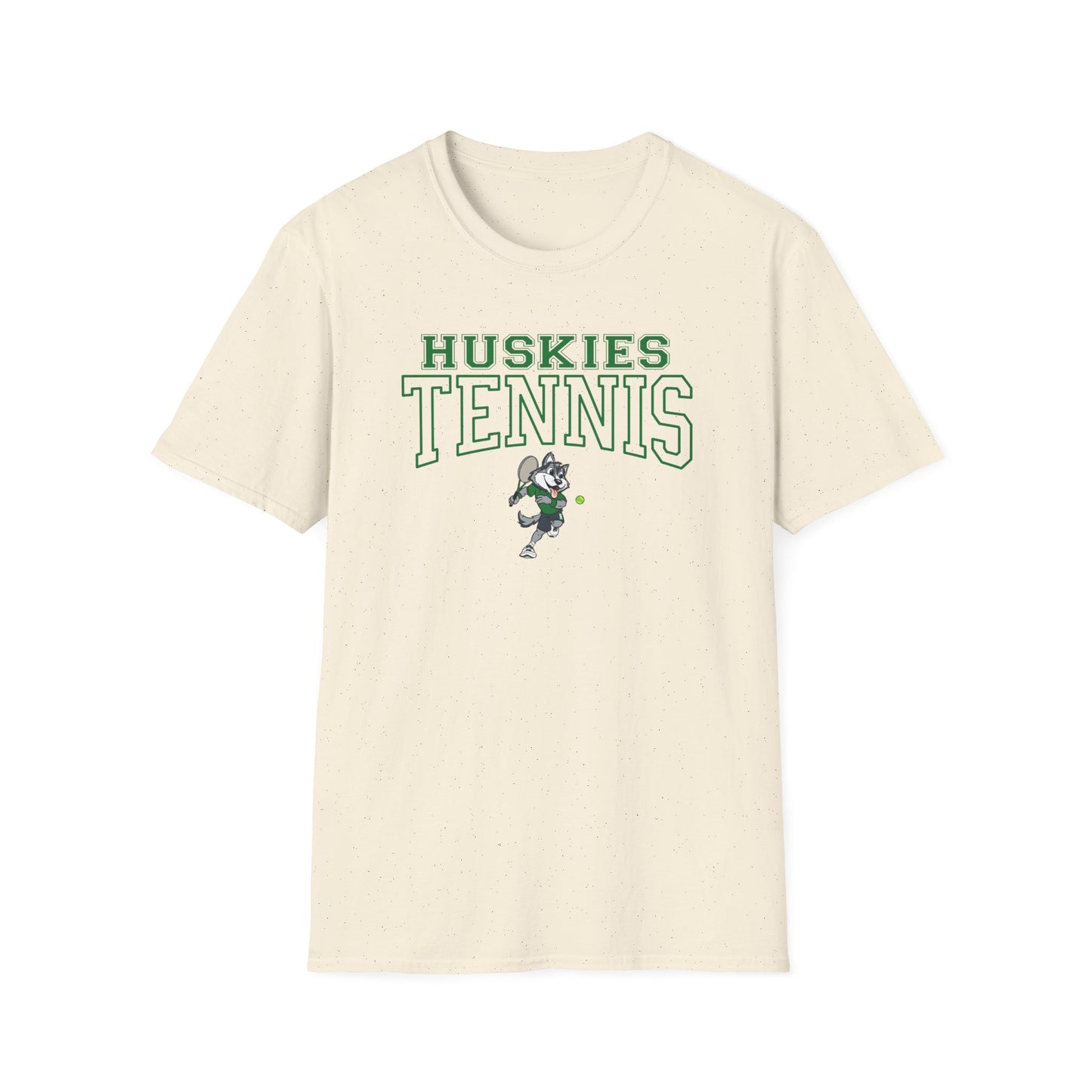 North Huskies Tennis Mascot T-Shirt – Unisex Gildan Softstyle Spirit Wear - Free Shipping