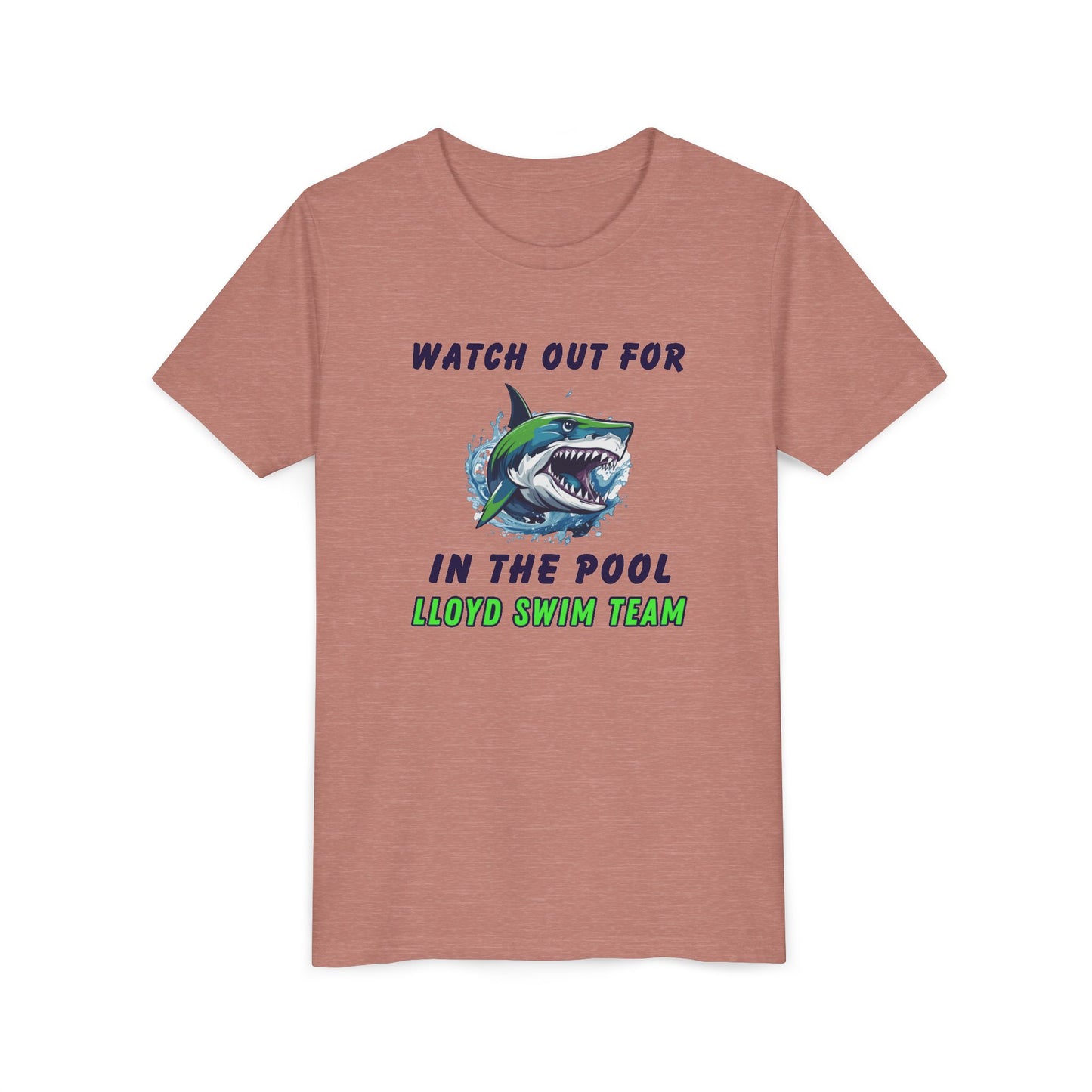 Youth T-Shirt - Watch Out for Sharks - Lloyd Swim Team