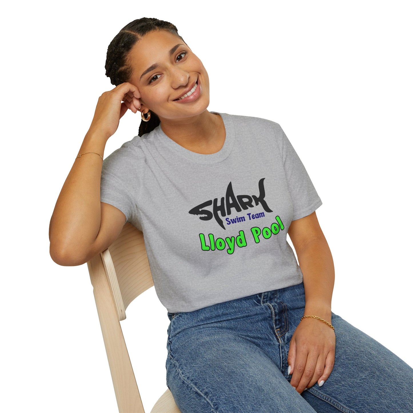 Adult Unisex T-Shirt - Shark Swim Team - Lloyd Swim Team