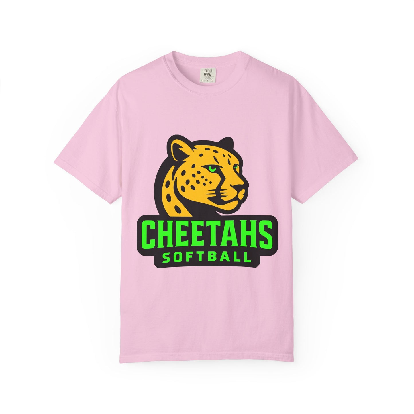 Cheetahs Softball Comfort Colors T-Shirt | Unisex Garment-Dyed Spirit Wear, Team Pride, Free Shipping