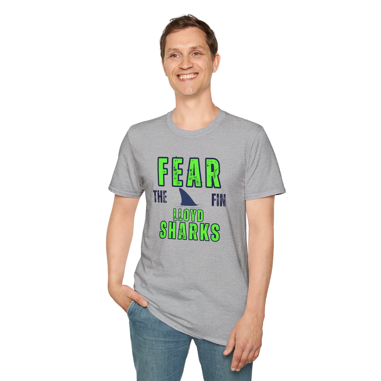 Adult Unisex T-Shirt - Fear The Fin - Lloyd Swim Team