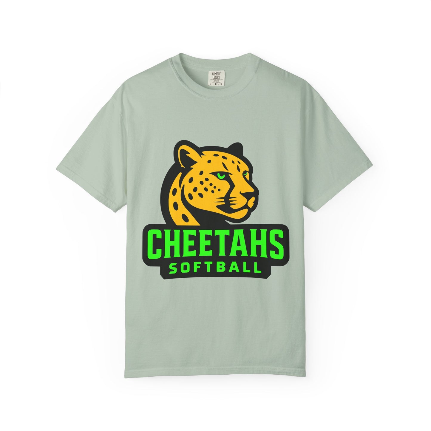 Cheetahs Softball Comfort Colors T-Shirt | Unisex Garment-Dyed Spirit Wear, Team Pride, Free Shipping