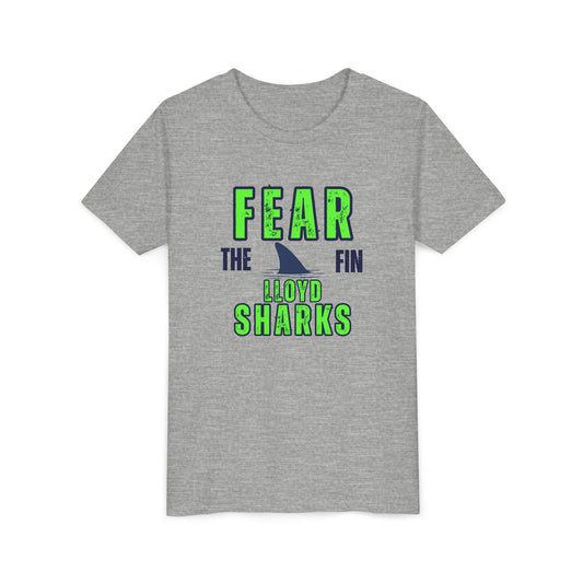 Youth T-Shirt - Fear The Fin - Lloyd Swim Team