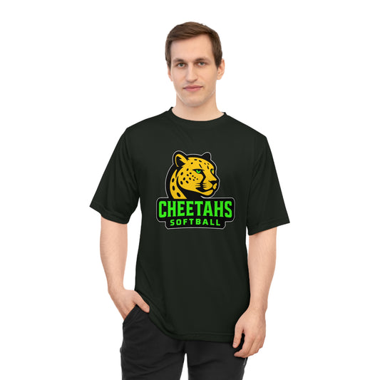 Cheetahs Softball Performance Tee – Black - Moisture-Wicking, UPF Protection, Free Shipping