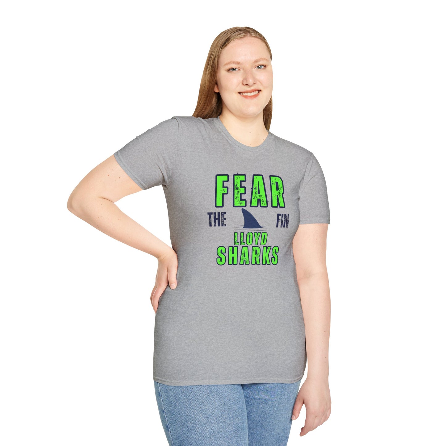 Adult Unisex T-Shirt - Fear The Fin - Lloyd Swim Team