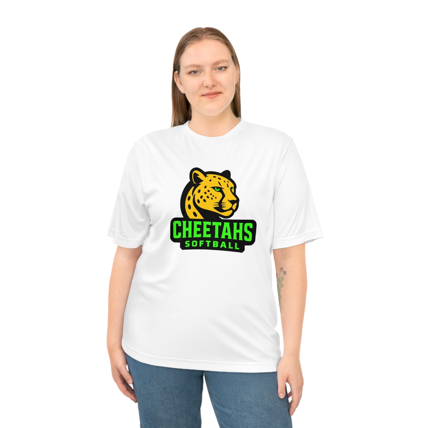Cheetahs Softball Performance Tee – Moisture-Wicking, UPF Protection, Free Shipping