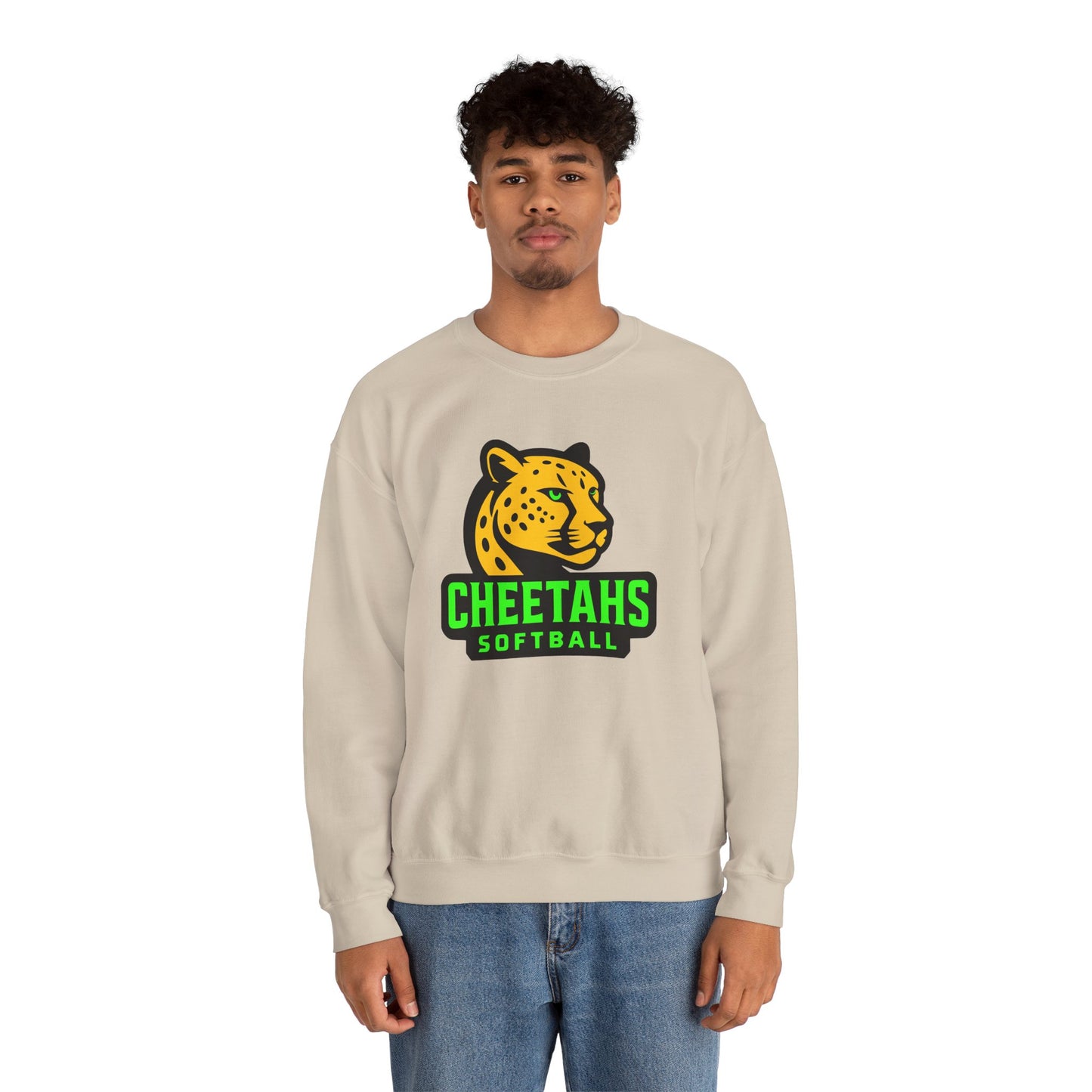 Cheetahs Softball Crewneck Sweatshirt | Unisex Spirit Wear, Cozy Game Day Gear, Free Shipping
