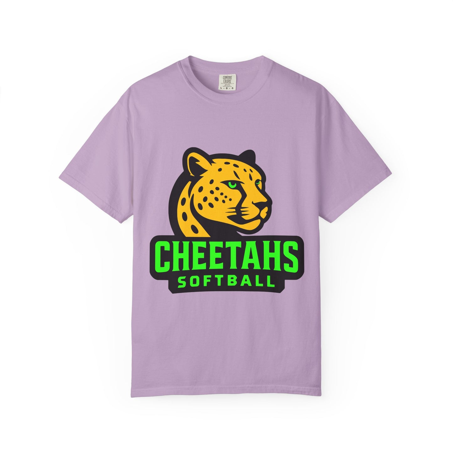 Cheetahs Softball Comfort Colors T-Shirt | Unisex Garment-Dyed Spirit Wear, Team Pride, Free Shipping