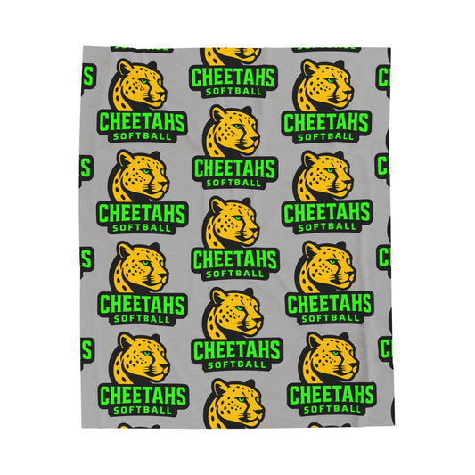 Cheetahs Softball Plush Blanket | Cozy Spirit Wear Throw, Game Day Essential, Free Shipping
