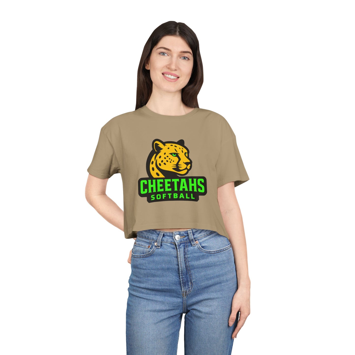 Cheetahs Softball Women’s Crop Tee | Trendy Spirit Wear, Game Day Style, Free Shipping