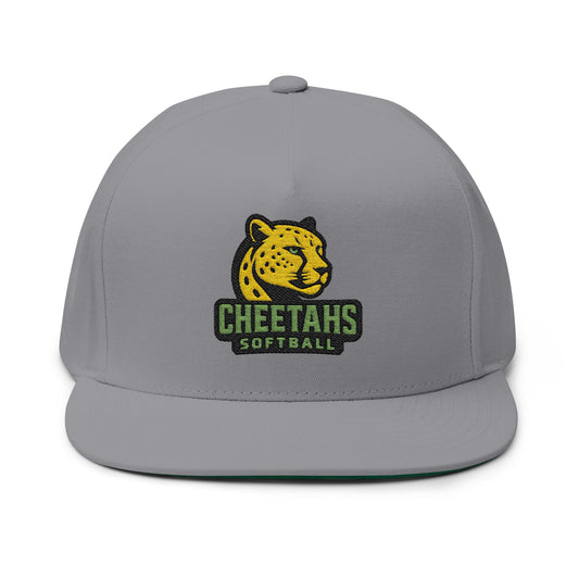 Cheetahs Softball Embroidered Flat Bill Cap | Spirit Wear Snapback | FREE Shipping