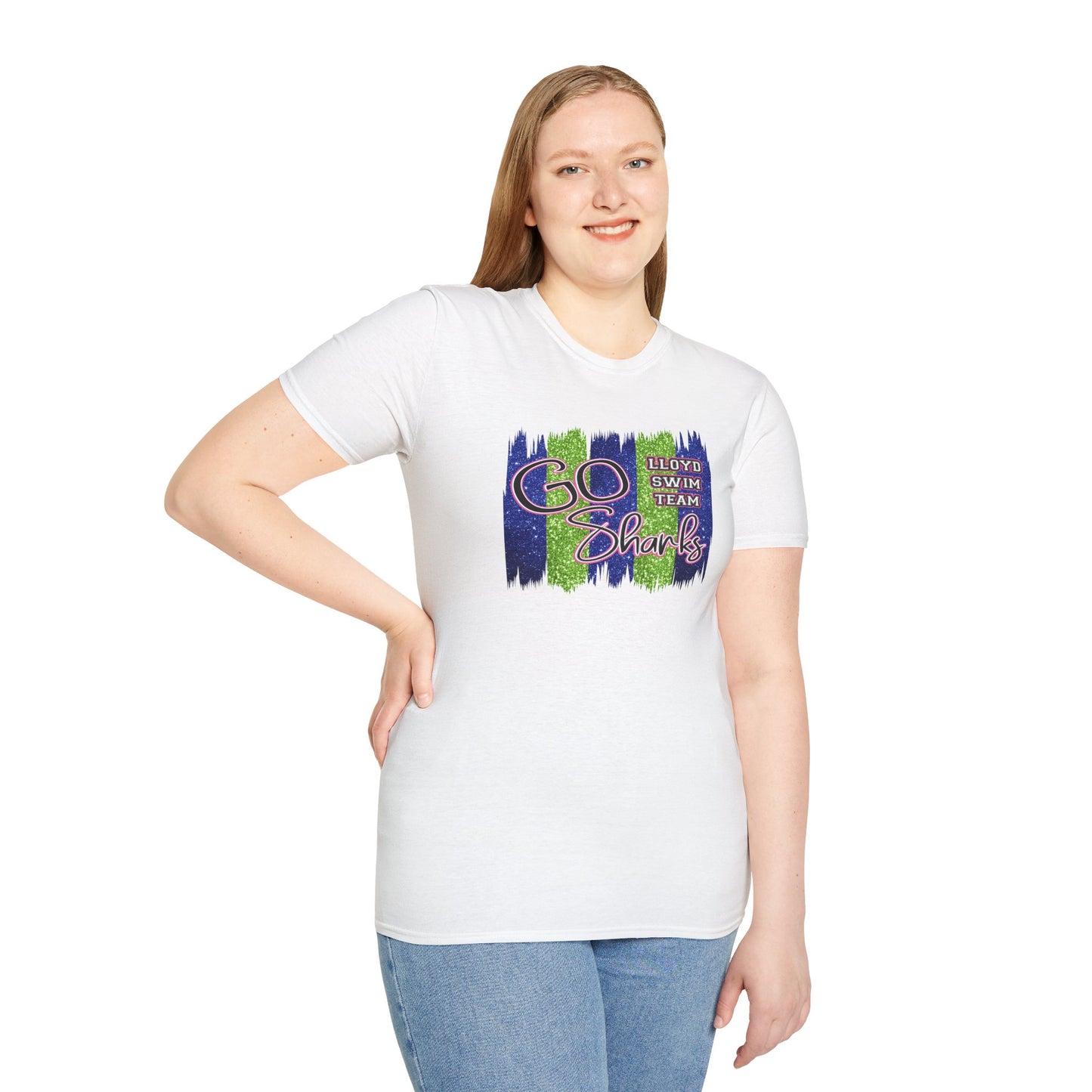 Adult Unisex T-Shirt - Go Sharks - Lloyd Swim Team