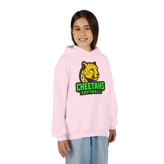 Youth Cheetahs Softball Hoodie, Comfortable Kids Sweatshirt, Sports Fan Apparel, Team Spirit Wear, Free Shipping