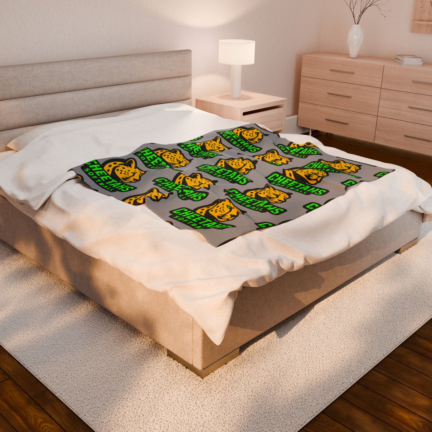 Cheetahs Softball Plush Blanket | Cozy Spirit Wear Throw, Game Day Essential, Free Shipping
