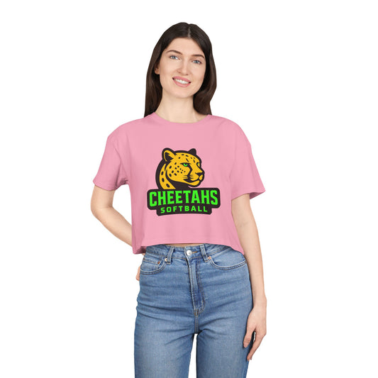 Cheetahs Softball Women’s Crop Tee | Trendy Spirit Wear, Game Day Style, Free Shipping
