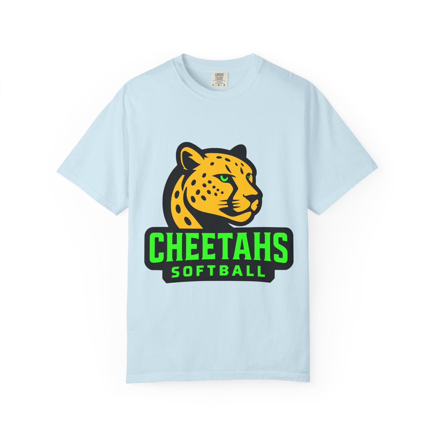 Cheetahs Softball Comfort Colors T-Shirt | Unisex Garment-Dyed Spirit Wear, Team Pride, Free Shipping