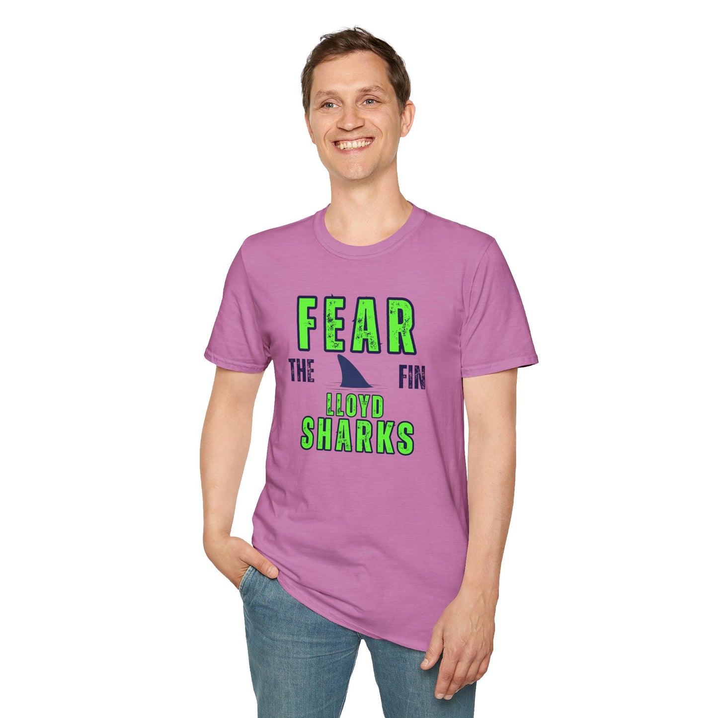 Adult Unisex T-Shirt - Fear The Fin - Lloyd Swim Team
