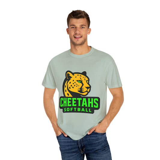 Cheetahs Softball Comfort Colors T-Shirt | Unisex Garment-Dyed Spirit Wear, Team Pride, Free Shipping