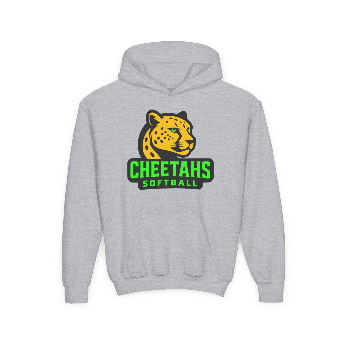 Youth Cheetahs Softball Hoodie, Comfortable Kids Sweatshirt, Sports Fan Apparel, Team Spirit Wear, Free Shipping