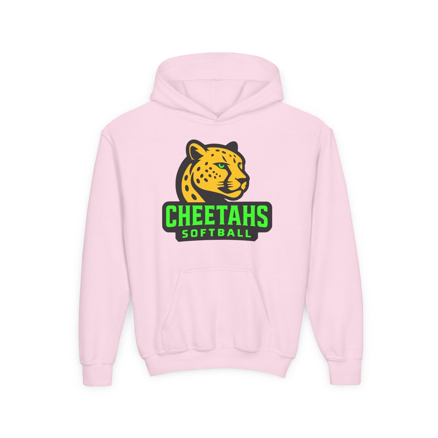 Youth Cheetahs Softball Hoodie, Comfortable Kids Sweatshirt, Sports Fan Apparel, Team Spirit Wear, Free Shipping