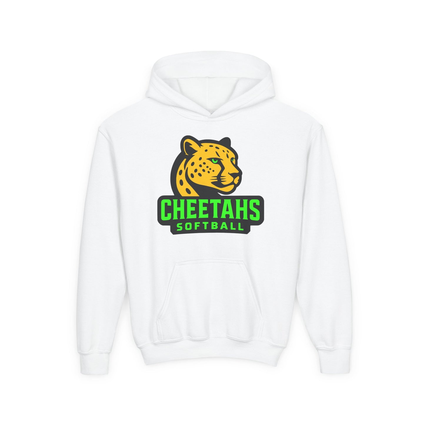Youth Cheetahs Softball Hoodie, Comfortable Kids Sweatshirt, Sports Fan Apparel, Team Spirit Wear, Free Shipping