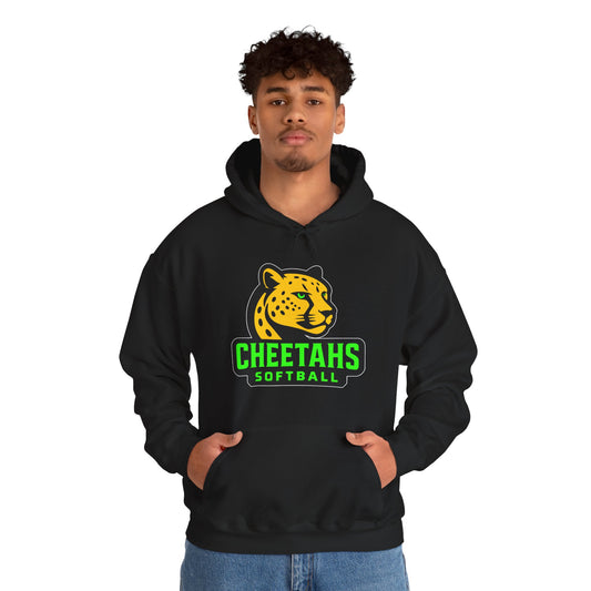 Cheetahs Softball Hoodie – Unisex Team Spirit Sweatshirt, Cozy Fan Gear | White Outline with Free Shipping