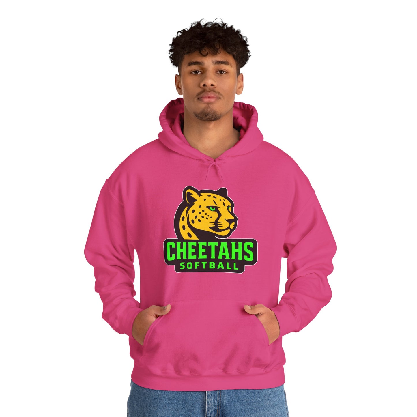 Cheetahs Softball Hoodie – Unisex Team Spirit Sweatshirt, Cozy Fan Gear | White Outline with Free Shipping